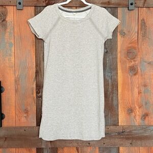 Athleta Pacer Short Sleeve Shift Mini Sweatshirt Dress Size M